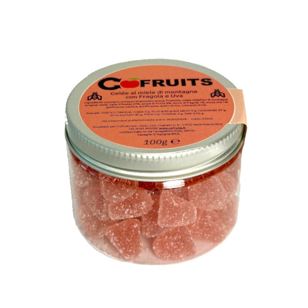 GELEE AL MIELE DI MONTAGNA CON FRAGOLA E UVA